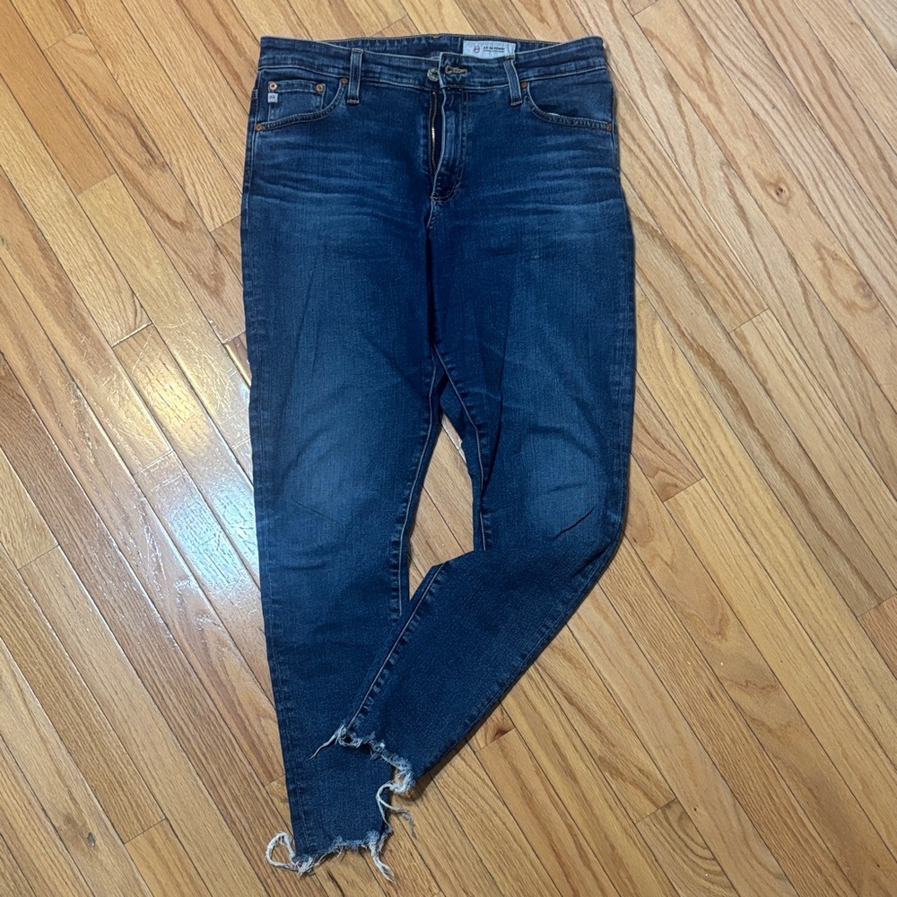 AG Adriano Goldschmied Dark Blue Ankle Jeans